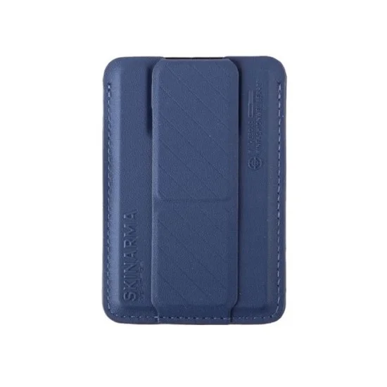 SkinArma Kado Mag-Charge Card Holder With Grip Stand - Blue